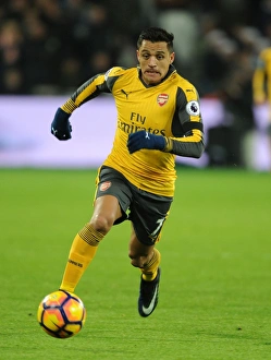 West Ham United V Arsenal 2016-17 Prints: Alexis Sanchez in Action: Arsenal vs. West Ham United, Premier League 2016-17