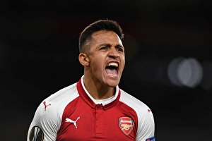 Arsenal V FC Köln 2017-18 Prints: Alexis Sanchez in Action: Arsenal vs. 1. FC Koeln, Europa League 2017-18