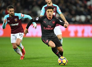 West Ham United V Arsenal 2017-18 Prints: Alexis Sanchez in Action: Arsenal vs. West Ham United (2017-18) - Premier League Showdown