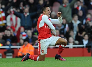 Arsenal V AFC Bournemouth 2016/17 Prints: Alexis Sanchez in Action: Arsenal vs AFC Bournemouth, Premier League 2016/17