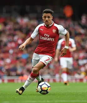 Arsenal V Brighton And Hove Albion 2017-18 Prints: Alexis Sanchez in Action: Arsenal vs Brighton & Hove Albion, Premier League 2017-18
