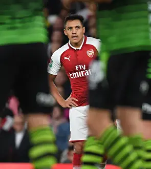 Arsenal V Doncaster Rovers - Carabao Cup 2017-18 Prints: Alexis Sanchez in Action: Arsenal vs Doncaster Rovers, Carabao Cup 2017-18