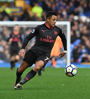 Everton V Arsenal 2017-18 Prints: Alexis Sanchez in Action: Arsenal vs Everton, Premier League 2017-18