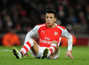 Arsenal V Leicester City 2014-15 Prints: Alexis Sanchez in Action: Arsenal vs Leicester City, Premier League 2014-15
