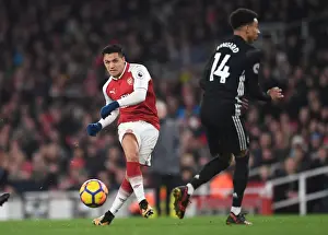 Arsenal V Manchester United 2017-18 Prints: Alexis Sanchez in Action: Arsenal vs Manchester United, Premier League 2017-18