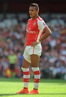 Arsenal V AS Monaco 2014-15 Prints: Alexis Sanchez in Action: Arsenal vs AS Monaco, Emirates Cup 2014