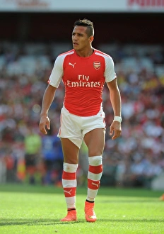 Arsenal V AS Monaco 2014-15 Prints: Alexis Sanchez in Action: Arsenal vs AS Monaco, Emirates Cup 2014
