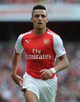 Arsenal V AS Monaco 2014-15 Prints: Alexis Sanchez in Action: Arsenal vs AS Monaco, Emirates Cup 2014