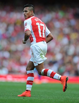Arsenal V AS Monaco 2014-15 Prints: Alexis Sanchez in Action: Arsenal vs AS Monaco, Emirates Cup 2014