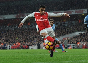 Arsenal V Stoke City 2016-17 Prints: Alexis Sanchez in Action: Arsenal vs Stoke City, Premier League 2016-17