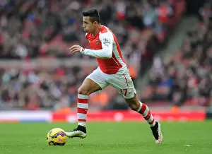 Arsenal V Stoke City 2014-15 Prints: Alexis Sanchez in Action: Arsenal vs Stoke City (Premier League 2014-15)