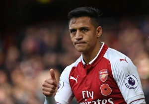 Arsenal V Swansea City 2017-18 Prints: Alexis Sanchez in Action: Arsenal vs Swansea City, Premier League 2017-18