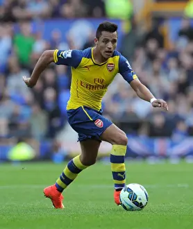 Everton V Arsenal 2014/15 Prints: Alexis Sanchez: In Action Against Everton in the 2014/15 Premier League