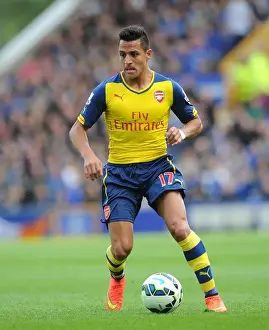 Everton V Arsenal 2014/15 Prints: Alexis Sanchez: In Action Against Everton (2014/15 Premier League)