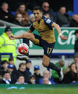 Everton V Arsenal 2015-16 Prints: Alexis Sanchez in Action: Everton vs. Arsenal, Premier League 2015-16