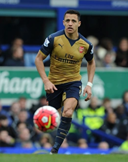 Everton V Arsenal 2015-16 Prints: Alexis Sanchez in Action: Everton vs Arsenal, Premier League 2015-16