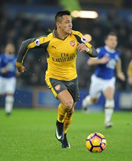 Alexis Sanchez in Action: Everton vs Arsenal, Premier League 2016-17