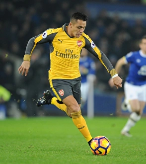 Everton V Arsenal 2016-17 Prints: Alexis Sanchez in Action: Everton vs Arsenal, Premier League 2016-17