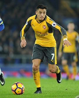 Everton V Arsenal 2016-17 Prints: Alexis Sanchez in Action: Everton vs Arsenal, Premier League 2016-17