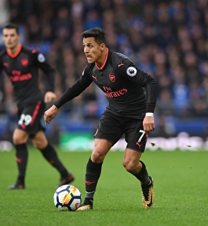 Everton V Arsenal 2017-18 Prints: Alexis Sanchez in Action: Everton vs Arsenal, Premier League 2017-18