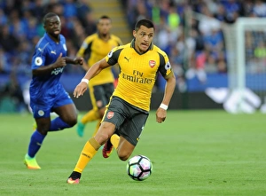 Leicester City V Arsenal 2016-17 Prints: Alexis Sanchez: In Action Against Leicester City, Premier League 2016-17