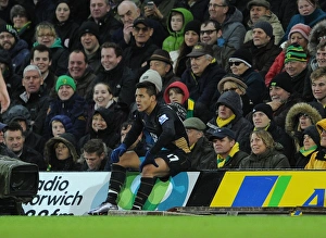 Norwich City V Arsenal 2015-16 Prints: Alexis Sanchez: In Action Against Norwich City, Premier League 2015-16