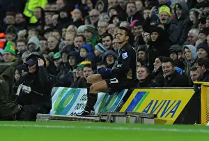 Norwich City V Arsenal 2015-16 Prints: Alexis Sanchez in Action: Premier League Showdown at Norwich City, 2015-16