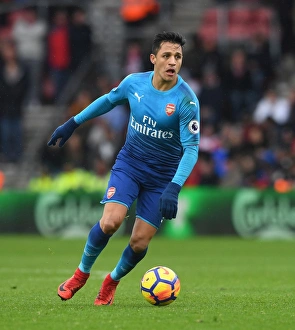 Southampton V Arsenal 2017-18 Prints: Alexis Sanchez in Action: Southampton vs Arsenal, Premier League 2017-18
