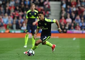 Images Dated 13th May 2017: Alexis Sanchez in Action: Stoke City vs Arsenal, Premier League 2016-17