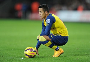 Swansea V Arsenal 2014-15 Prints: Alexis Sanchez in Action: Swansea City vs. Arsenal, Premier League 2014-15