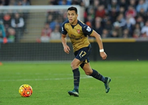 Swansea City V Arsenal 2015-16 Prints: Alexis Sanchez in Action: Swansea City vs. Arsenal, Premier League 2015-16