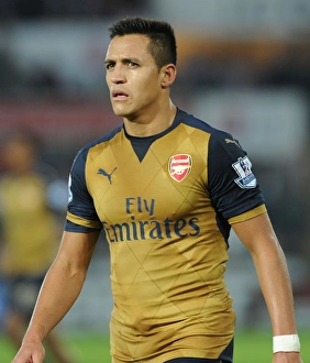 Swansea City V Arsenal 2015-16 Prints: Alexis Sanchez in Action: Swansea City vs. Arsenal, Premier League 2015-16