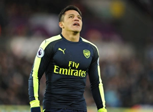 Swansea City V Arsenal - 2016-17 Prints: Alexis Sanchez in Action: Swansea City vs. Arsenal, Premier League 2016-17