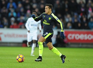 Swansea City V Arsenal - 2016-17 Prints: Alexis Sanchez in Action: Swansea City vs. Arsenal, Premier League 2016-17