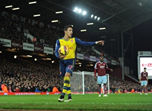 West Ham United V Arsenal 2014-15 Prints: Alexis Sanchez in Action: West Ham United vs. Arsenal, Premier League 2014-15