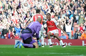 Alexis Sanchez and Alex Iwobi: Celebrating Their First Arsenal Goals Against Watford (2015-16)