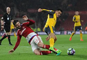 Alexis Sanchez (Arsenal) Antonio Barragan (Middlesbrough). Middlesbrough 1: 2 Arsenal