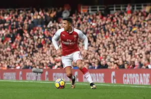 Arsenal V Swansea City 2017-18 Prints: Alexis Sanchez (Arsenal). Arsenal 2: 1 Swansea City. Premier League. Emirates Stadium