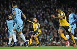 Alexis Sanchez (Arsenal) assist for Theo Walcott goal. Manchester City 2: 1 Arsenal