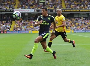 Images Dated 27th August 2016: Alexis Sanchez (Arsenal) Nordin Amrabat (Watford). Watford 1: 3 Arsenal. Premier League