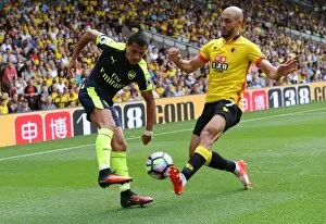 Alexis Sanchez (Arsenal) Nordin Amrabat (Watford). Watford 1: 3 Arsenal. Premier League