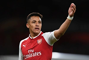 Arsenal V FC Köln 2017-18 Prints: Alexis Sanchez: Arsenal Star in Action against 1. FC Koeln, UEFA Europa League (2017)