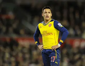 Liverpool V Arsenal 2014/15 Prints: Alexis Sanchez: Arsenal Star in Intense Liverpool Clash (2014/15 Premier League)