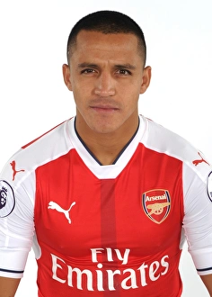 Alexis Sanchez at Arsenal's 2016-17 Team Photocall