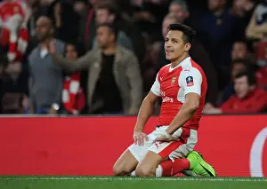 Arsenal V Lincoln City 2016-17 Prints: Alexis Sanchez: Arsenal's Brilliant Forward Lights Up FA Cup Quarter-Final Against Lincoln City