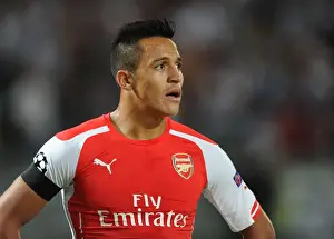 Besiktas V Arsenal 2014-15 Prints: Alexis Sanchez: Arsenal's Champion in Action against Besiktas