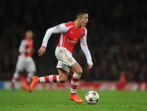 Arsenal V Anderlecht 2014/15 Prints: Alexis Sanchez: Arsenal's Champions League Hero in Action against RSC Anderlecht, 2014