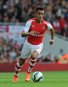 Arsenal V Hull City 2014-15 Prints: Alexis Sanchez: Arsenal's Dynamic Force in Action against Hull City