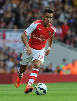 Arsenal V Hull City 2014-15 Prints: Alexis Sanchez: Arsenal's Dynamic Force in Action against Hull City