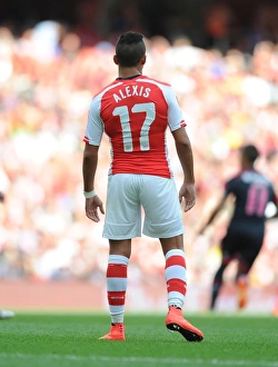 Arsenal V Benfica 2014-15 Prints: Alexis Sanchez: Arsenal's Dynamic Force Against Benfica, Emirates Cup 2014